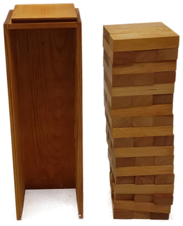 Janga/Goki Geschicklichkeitsspiel Wackelturm in Holz Box / Holzspielzeug - Bild 2