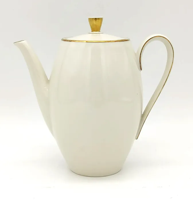 Teekanne Seltmann Weiden, weiß mit goldenen Details  - Bild 1