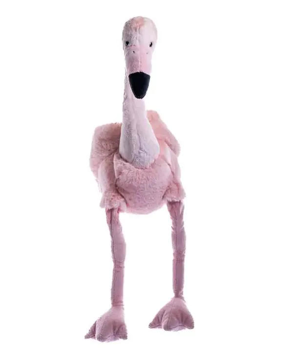 Steiff Knopf im Ohr Pinky Schlenker-Flamingo Plüschtier in rosa, Höhe 30cm - Bild 1