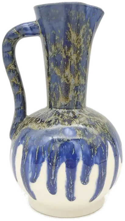 Keramikvase mit Sonnenblumen blau-weiß - Bild 2