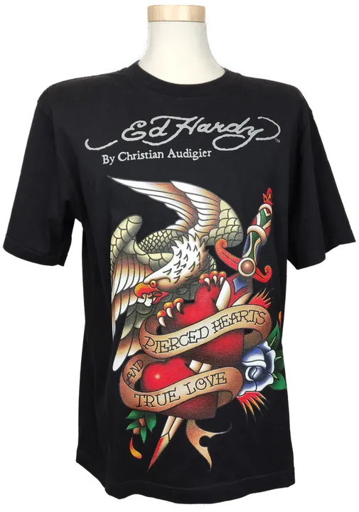 Ed Hardy Herren T-Shirt schwarz Gr. XL - Bild 1