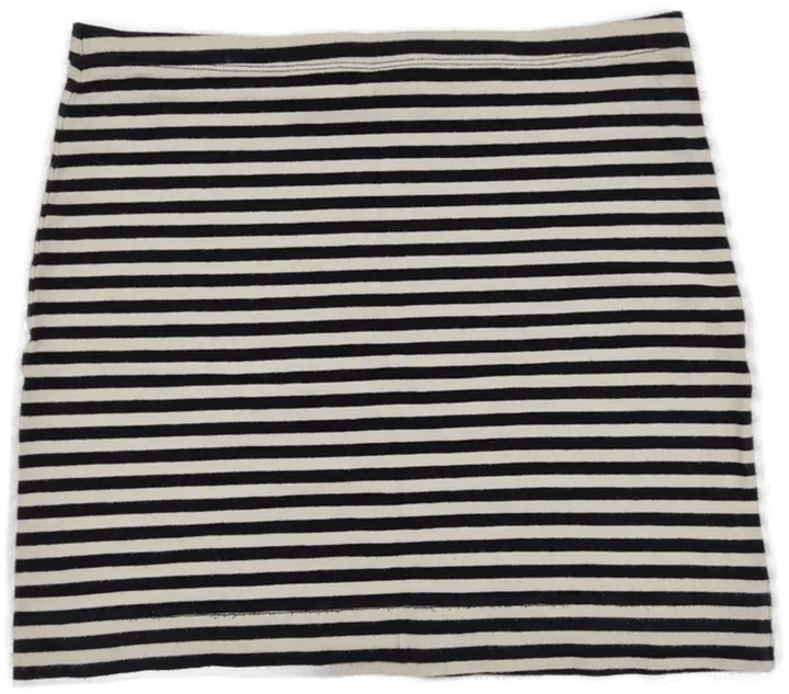 Minirock kurz mit Gummizugbund, schwarz/weiß gestreift, Größe S (geschätzt) - Bild 1