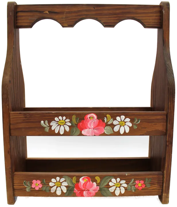 Rustikales Holzdeko-Set – handbemalt im Landhausstil, Schrank, Regal & Kasten - Bild 3