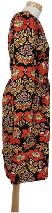 Hallhuber VINTAGE Kleid schwarz/orange Blumenkleid EUR 38 - Bild 2