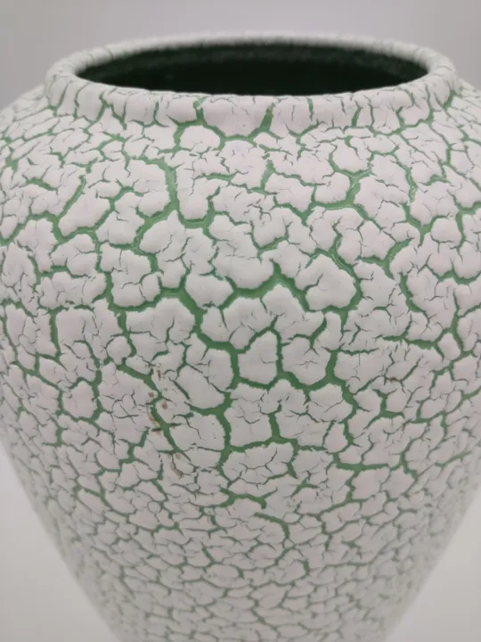 Dekorative Vintage-Vase weiss/grün gesprenkelt - Höhe 40 cm - Bild 2