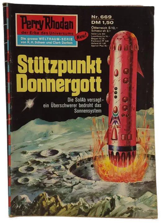 Romanheft Perry Rhodan Stützpunkt Donnergott Erstauflage Nr.669  - Bild 1