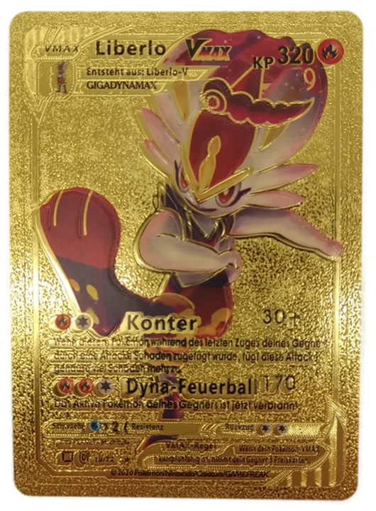 Pokémon Sammelkarte Goldfolie Vmax Liberlo Vmax - Bild 1