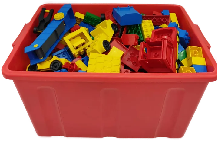 Box gefüllt mit Lego Duplo Steinen  - Bild 1