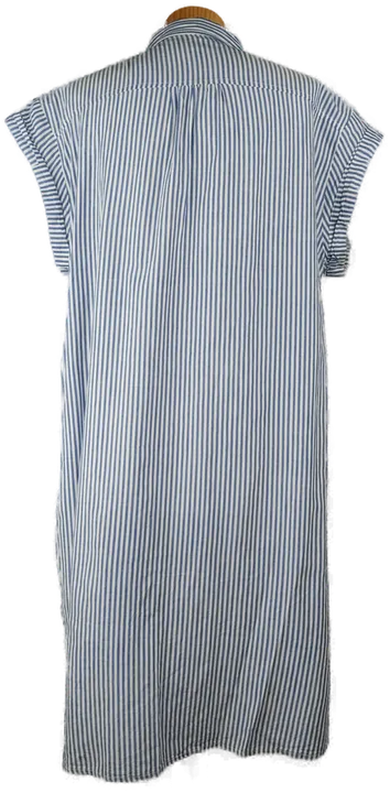 Damen Sommerkleid kurzarm weiss-blau gestreift - XL/42 - Bild 2