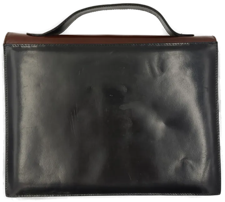 Damen Vintage Handtasche schwarz/braun - Bild 2