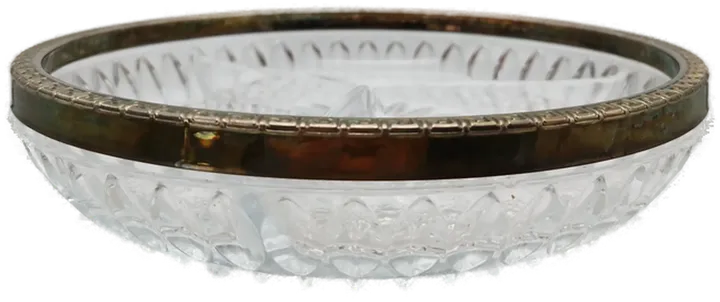 Kristallglas Schale mit Unterteilungen 23cm - vintage  - Bild 1