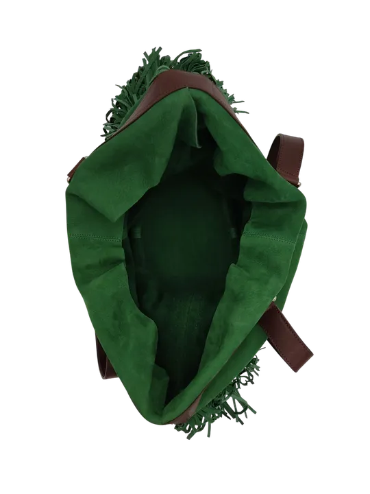 Max V. Kœnig Damen Handtasche mit Fransen, grün - groß - Bild 3