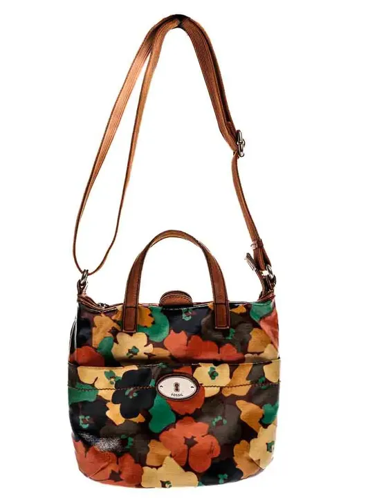 Fossil Tasche mit Blumenmuster und Tragegurt - Bild 1