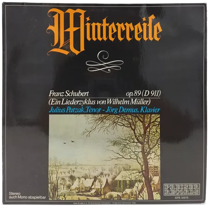 Vinyl LP - Franz Schubert - Winterreise D 911, op. 89 - Bild 1