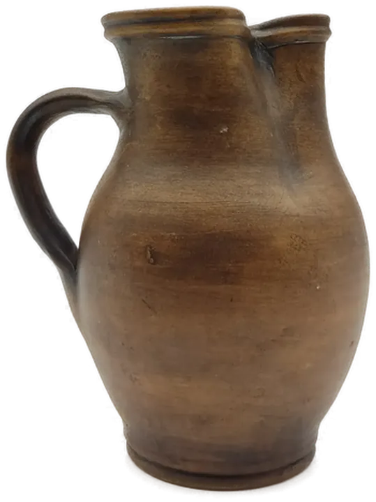 Keramikkrug mit Griff, braun - Bild 1