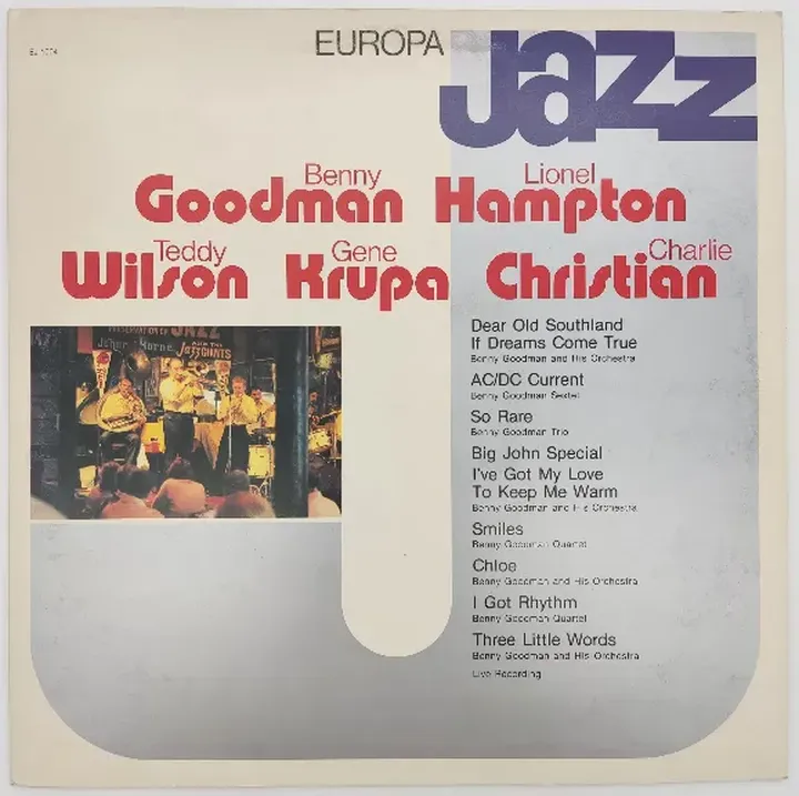 Vinyl LP - Europa Jazz - Goodman, Hampton, Wilson, Krupa, Christian - Bild 1