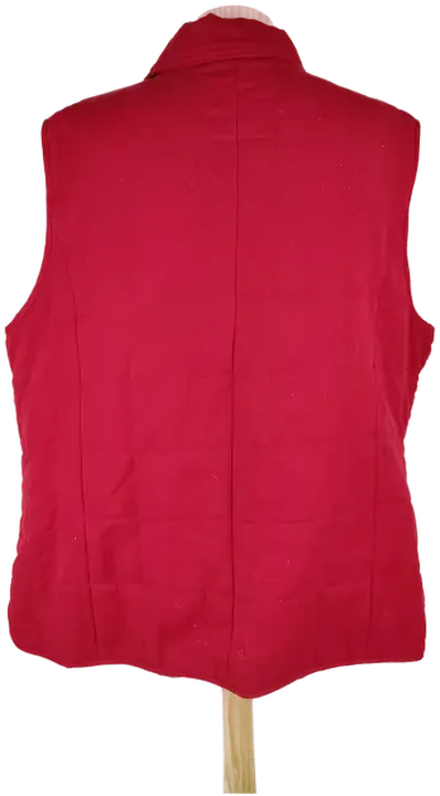 Gilet 'CANDA' ärmellos mit Kragen, weinrot mit Zipp und Taschen, Größe 50 - Bild 3