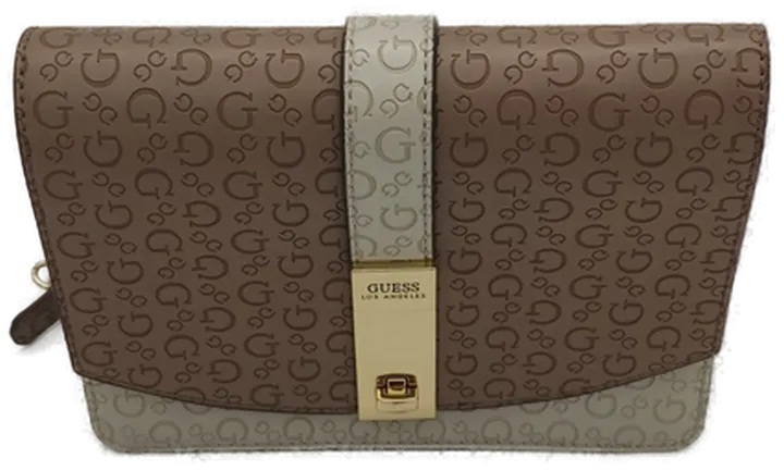  Guess Handtasche mit Logo-Muster in Braun-Beige - Bild 2