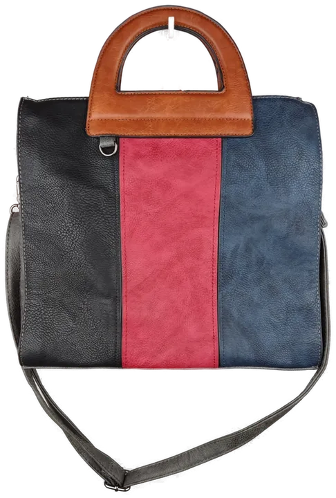 Damen Tasche schwarz/rot/blau/grau - Bild 4