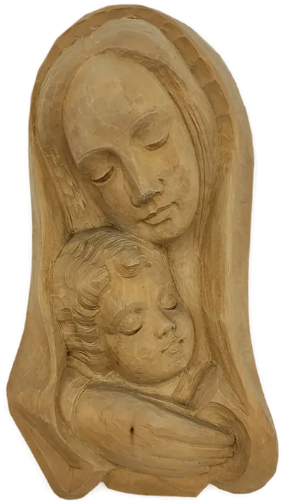 Madonna der Hoffnung Schnitzerei aus Holz - 32cm - Bild 1