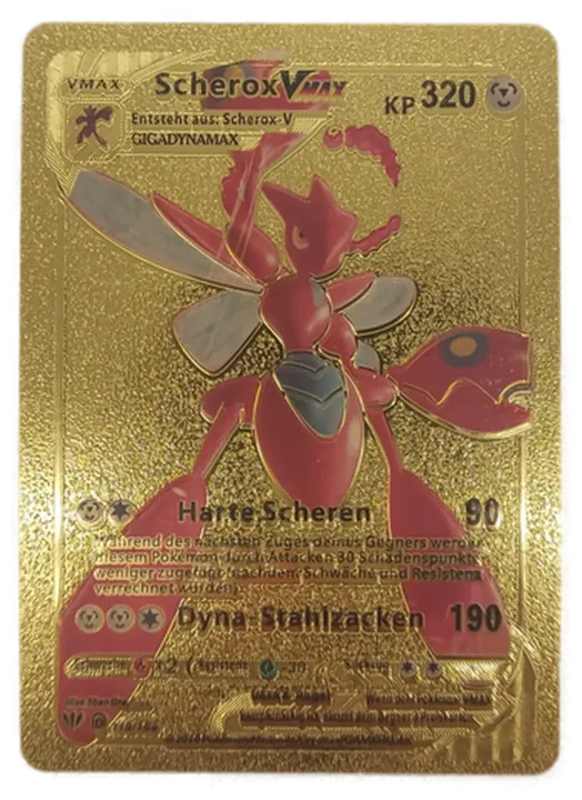  Pokémon Sammelkarte Goldfolie Scherox Vmax - Bild 1