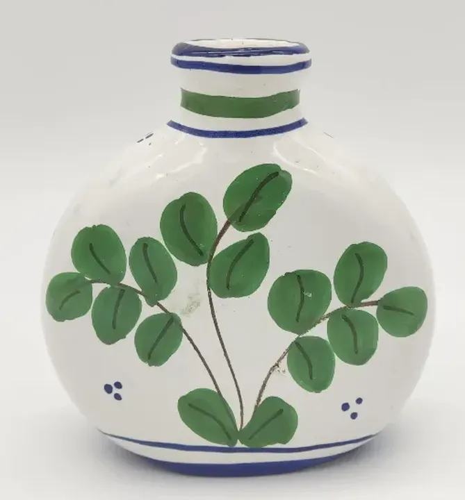 runde Vase aus Keramik blau/ grün  - Bild 2