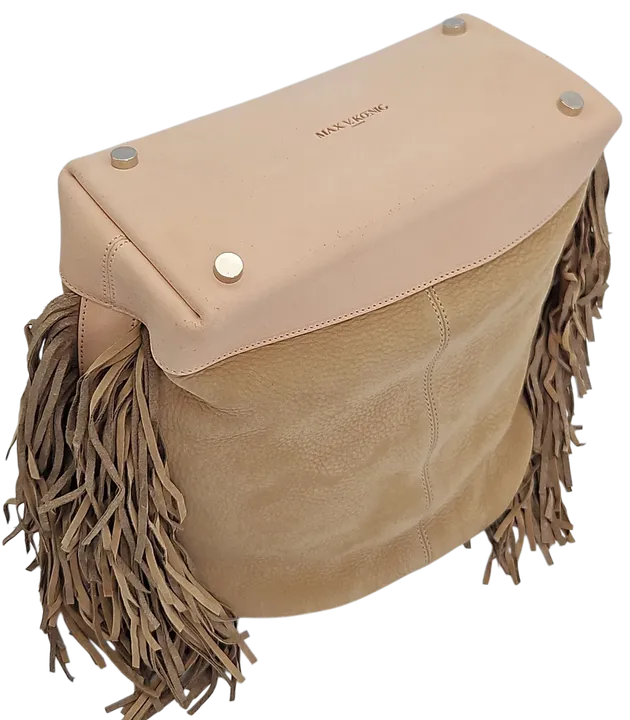 Max V. Koenig Damen Handtasche mit Fransen, beige/creme - mittel - Bild 3