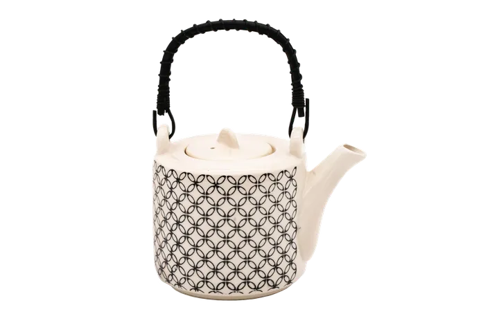 Teekanne Butlers schwarz-weiß Muster - Bild 1