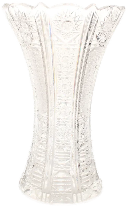Schwere Bleikristallvase mit Facettenschliff – elegant & massiv - Bild 3