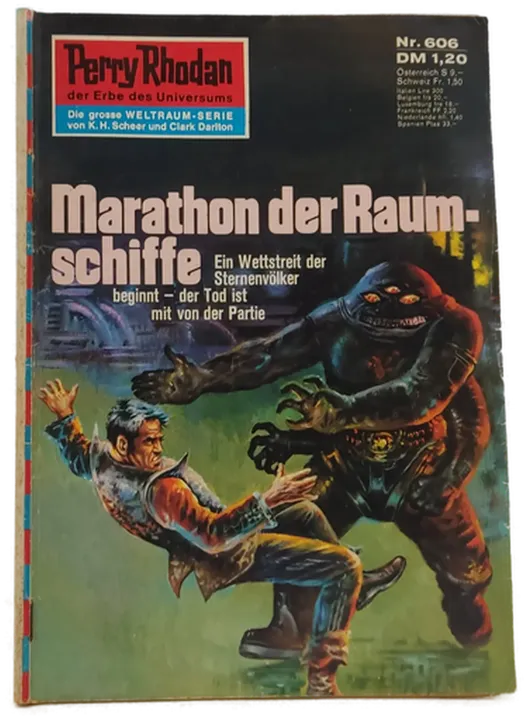  Romanheft Perry Rhodan Marathon der Raum-schiffe Erstauflage Nr.606 - Bild 1