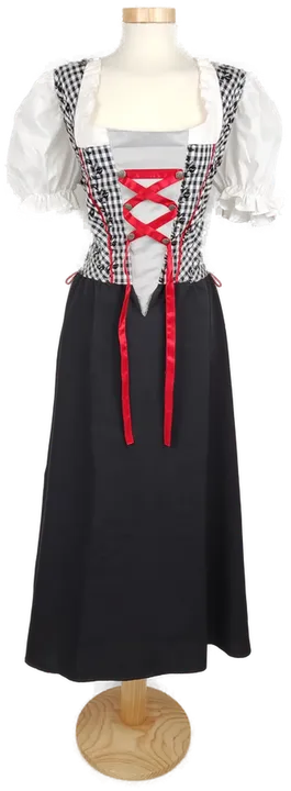 Wiesn Fashion Damen Dirndlkleid schwarz/rot/weiß - Größe 40 - Bild 3