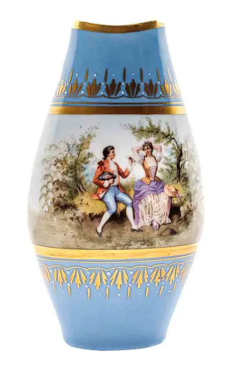 Vase Thomas Keramik mit Jungenstil-Motiven - Bild 2