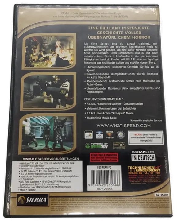 PC Game DVD-ROM Fear First Encounter Assault Recon - Bild 2