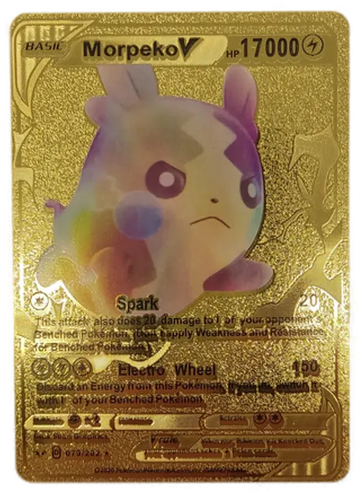 Pokémon Sammelkarte Goldfolie Basic Morpeko V - Bild 1