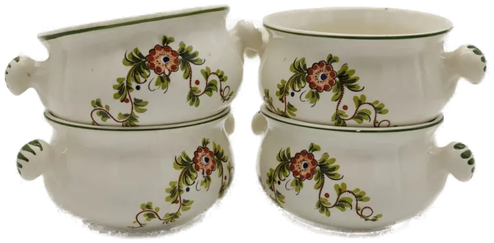 Vintage Suppenschüssel 4 Stück mit Blumendekor - Bild 1
