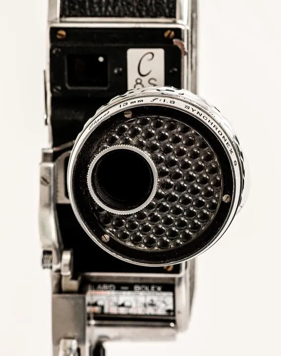 Paillard Bolex C8S 8mm Filmkamera mit Elgeet Synchronex 8 Objektiv - Bild 6
