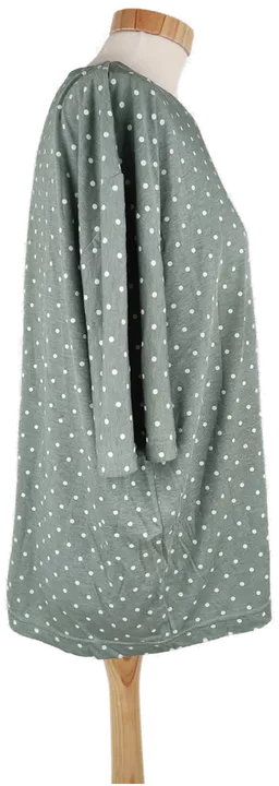 T-Shirt 'Sixth Sense' kurzarm mit Rundhalsausschnitt, grünmelliert mit Punkten, Größe XL - 48/50 - Bild 2