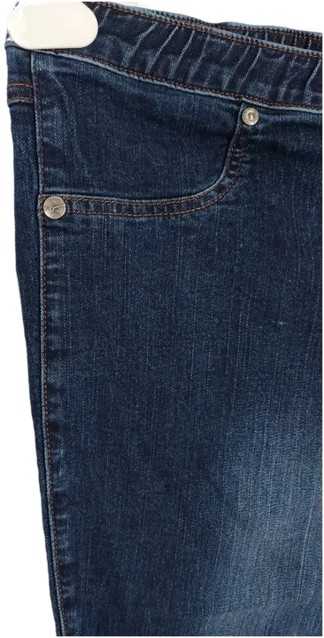 Jeans, lang mit Stretch und Gummizugbund, dunkelblau, Größe 48 - Bild 2