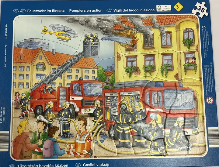 Kinderpuzzle (3er Pkg) Feuerwehr im Einsatz, Löscheinsatz, Bei der Polizei ab 3 Jahre - Bild 4