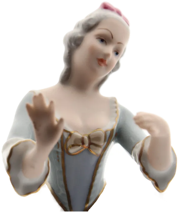 Porzellanfigur – Tänzerin im Rokoko-Stil – Bohemia Royal Dux, ca. 21,5 cm hoch - Bild 3