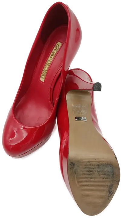 Buffalo Damen High Heels Leder Pumps Patent soft rot - Gr. 38 - Bild 3
