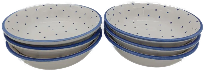 Gmundner Keramik Schälchen Set (6 Stück) blaue Tupfen - Bild 3
