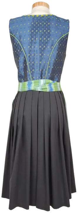 LandHaus Tracht Damen Dirndl, blau/schwarz/grün - Gr. M - Bild 5