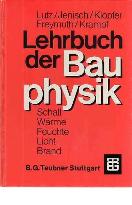 Lehrbuch der Bauphysik - Lutz/Jenisch/Klopfer/Freymuth/Krampf - Bild 1