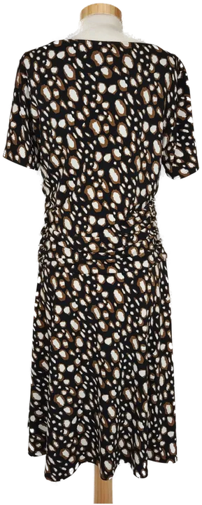 Dresses Unlimited Damen Kleid schwarz/weiß/braun gepunktet - XL/42 - Bild 2