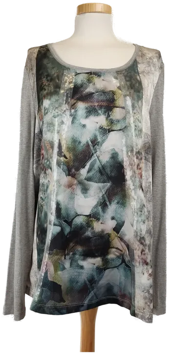 Bonita Damen-Langarmshirt grau mit Print - L/40 - Bild 1