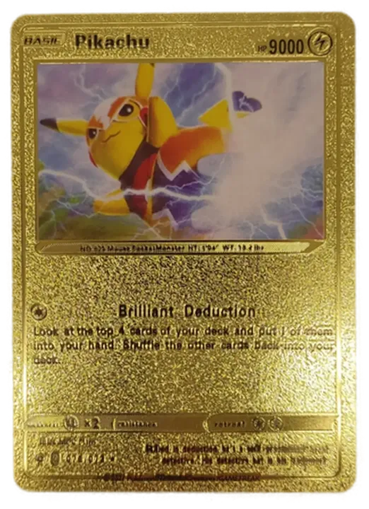  Pokémon Sammelkarte Goldfolie Pikachu BASIC - Bild 1