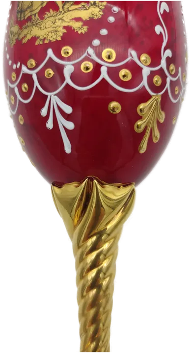  Glas aus Italien rubinrot mit goldenen Akzenten - Bild 5