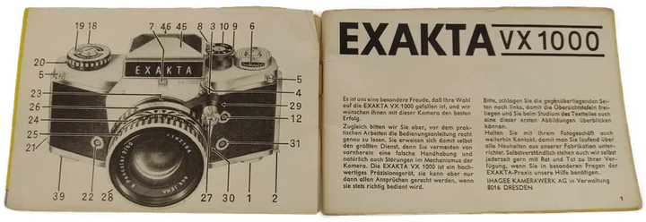 Exakta Beschreibung für Kamera 