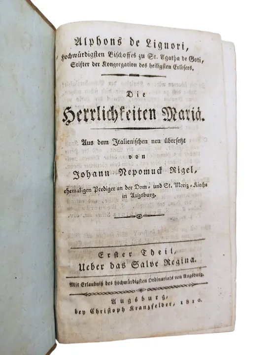 Die Herrlichkeiten Mariä – Erster und zweyter Theil (1810) - Bild 2